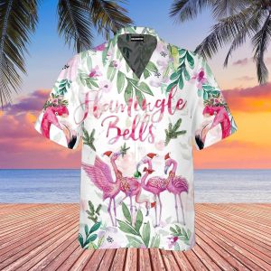 Merry Flamingo On Christmas Day Hawaiian Shirt For