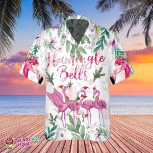 Merry Flamingo On Christmas Day Hawaiian Shirts, KLA Hawaiian Shirts