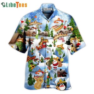 Mexican Snowman Say Merry Christmas, Xmas Trendy Hawaiian Shirt Perfect Gifts For Your Loved Ones
