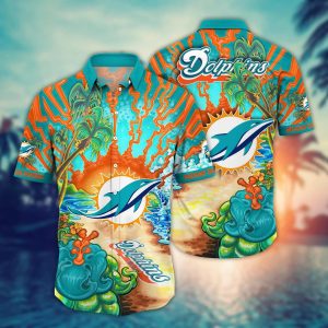 Miami Dolphins NFL Hawaiian Shirt Warm Nightstime KLA Shirt