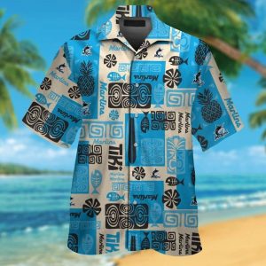 Miami Marlins Short Sleeve Button Up Tropical Hawaiian Shirt VER04