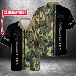 Michelob Ultra Hawaiian Shirt with Custom Personalized Name