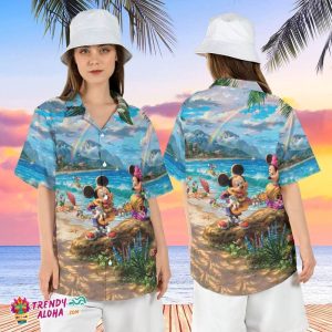 Mickey And Friends Vacation Hawaiian Shirt, Disney Summer Tropical Hawaiin Shirt, Disney Beach Party Shirt, Couple Shirts
