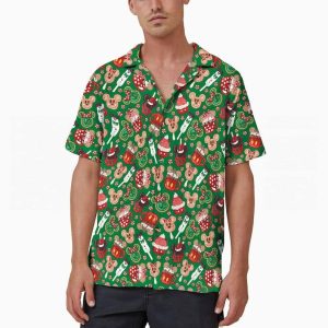 Mickey Friends Disney Snacks Christmas Hawaiian Shirts Disneyland Xmas Candy