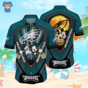 Mickey Halloween Night Philadelphia Eagles NFL Hawaiian Shirt