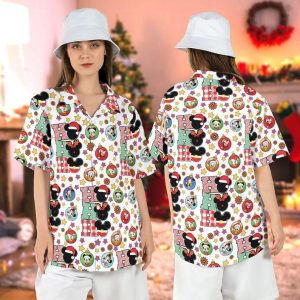 Mickey Ho Ho Friends Baubles Christmas Disney Hawaiian Shirts Merry Xmas