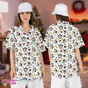 Mickey Minnie Christmas Elves Disney Merry Party Hawaiian Shirt Top