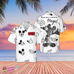 Mickey Mouse All You Need Is A Little Of Magic Hawaiian Shirt, 3D Mickey Mouse Shirt, 3D Disney Shirt, Vintage Disney Shirt