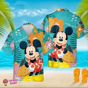 Mickey Mouse In Tropical Forest Shirt, Disney Hawaiian Shirt, Disney Lover Hawaii Shirt, Mickey Mouse Beach Party Shirt