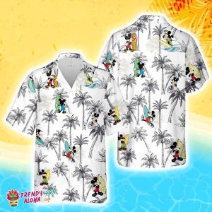 Mickey Mouse Surfing Hawaiian Shirt, Hawaiian KLA Shirt, Family Beach Shirt, Summer Shirt, Magic Kingdom Floral KLA Shirt