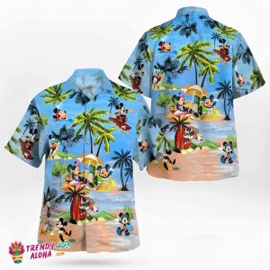 Mickey Mouse Sweet Summer Vacation Hawaiian Shirt, Mickey And Friends Family Hawaiian Shirt,Funny Mickey Mouse Hawaii Summer Shirt