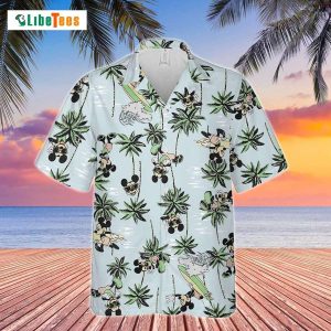 Mickey Mouse with Pam Tree Surf Hawaiian Shirt