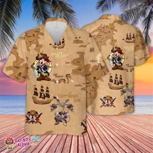 Mickey Pirate Vintage.Trending,Tropical Beach Shirt, Hawaiian Flower Shirt, Hawaiian Beer Shirt