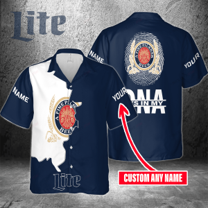 Miller Lite Custom Name Its In My Dna Hawaiian Shirt