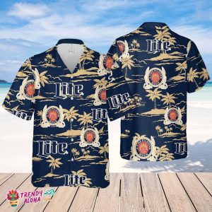 Miller Lite Hawaiian Beach Pattern Shirt, Hawaii Beer Shirt, Miller Lite Hawaiian Summer Shirt, Miller Lite KLA Shirt
