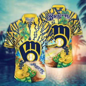 Milwaukee Brewers MLB Hawaiian Shirt Warm Nightstime KLA Shirt
