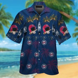 Minnesota Twins Short Sleeve Button Up Tropical Hawaiian Shirt VER01