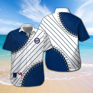 Minnesota Twins Short Sleeve Button Up Tropical Hawaiian Shirt VER02
