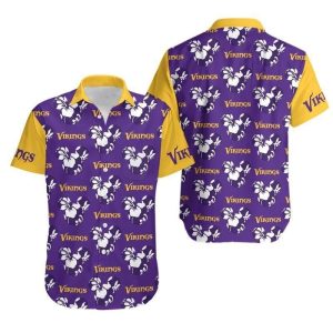 Minnesota Vikings Mickey And Flowers Hawaii Shirt And Shorts Summer Collection