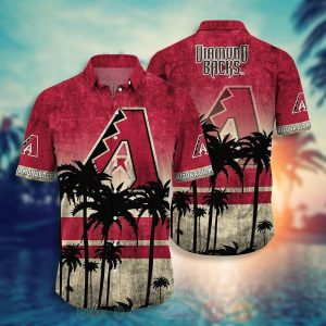 Mlb Arizona Diamondbacks Red Gold Palm Trees Trendy Hawaiian Shirt KLA Shirt