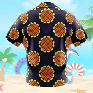 Monkey D Luffy Dressrosa One Piece Button Up Hawaiian Shirt