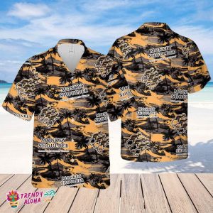 Monkey Shoulder Whiskey Hawaiian Sea Island Pattern Shirt, Summer Beer Hawaiian Shirt