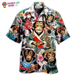 Monkey So Funny Smile Like A Monkey Hawaiian Shirt – Trendy KLA