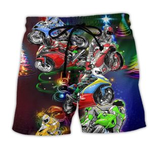 Motorcycle Amazing Motorcycle Racing Christmas Trendy KLA Hawaiian Beach Shorts