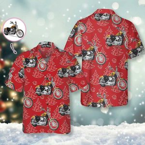 Motorcycle Christmas Custom Hawaiian Shirt
