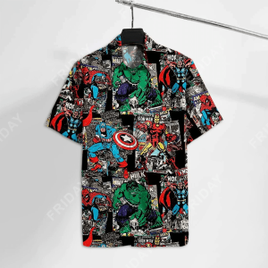 Mv Trendy Hawaiian Shirt Mv Superheroes Comic Hawaii Tshirt