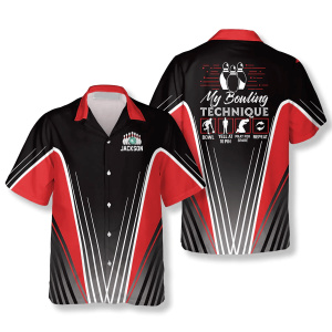 My Bowling Technique Funny Custom Bowling Trendy Hawaiian Shirt