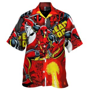 My Favorite Comic Movie Featuring Deadpool Comfortable Casual Deadpool Hawaiian Shirt