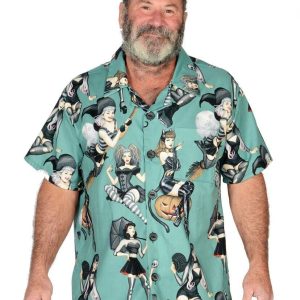 Mystical Witchy Fun Pattern Hawaiian Shirt for Spooky Gatherings