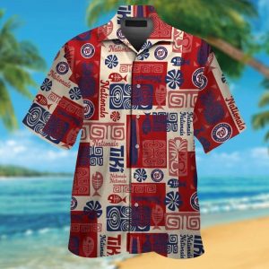 Nationals Washington Hawaiian Short Sleeve Tropical Shirt