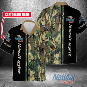 Natural Light Custom Hawaiian Shirt Personalized Name