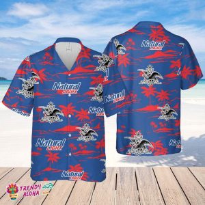 Natural Light Hawaiian Beach Pattern Shirt, Hawaii Beer Shirt, Natural Light Hawaiian Summer Shirt, Natural Light KLA Shirt