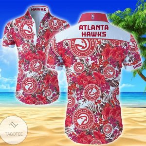 Nba Atlanta Hawks Red Tropical Hibiscus Trendy Hawaiian Shirt KLA Shirt