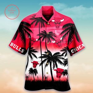 Nba Chicago Bulls Coconut Trees Sunrise Trendy Hawaiian Shirt KLA Shirt