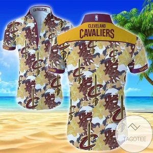 Nba Cleveland Cavaliers Gold Wine Hibiscus Flowers Trendy Hawaiian Shirt KLA Shirt