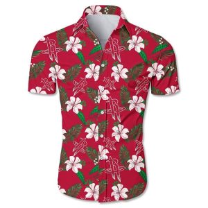 Nba Houston Rockets Tropical Flowers Trendy Hawaiian Shirt V2 KLA Shirt
