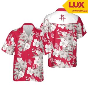 Nba Houston Rockets Tropical Flowers Trendy Hawaiian Shirt V3 KLA Shirt