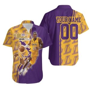 Nba Los Angeles Lakers Custom Name Number Kobe Bryant 24 Black Mamba Trendy Hawaiian Shirt KLA Shirt