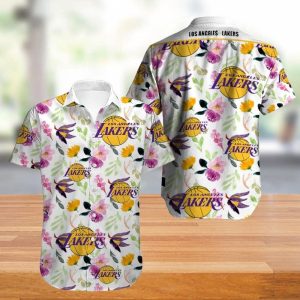 Nba Los Angeles Lakers Tropical Flowers Trendy Hawaiian Shirt V3 KLA Shirt