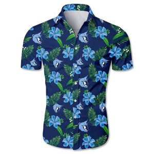 NBA Memphis Grizzlies Tropical Flowers Hawaiian Shirt