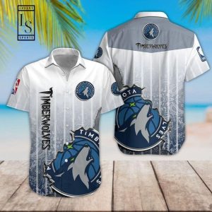 Nba Minnesota Timberwolves Gray Gradient Scratch Trendy Hawaiian Shirt KLA Shirt