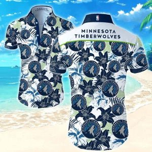 Nba Minnesota Timberwolves Tropical Flowers Trendy Hawaiian Shirt KLA Shirt