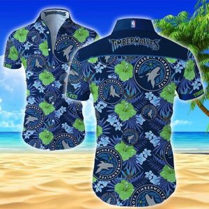 Nba Minnesota Timberwolves Tropical Flowers Trendy Hawaiian Shirt V2 KLA Shirt