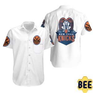 Nba New York Knicks White Mascot Trending Trendy Hawaiian Shirt KLA Shirt
