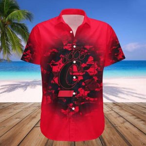 NCAA Cincinnati Bearcats Custom Text Number Red Black Hawaiian Shirt V12 KLA Shirt