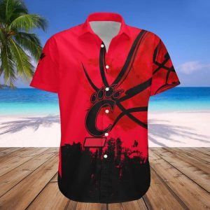 Ncaa Cincinnati Bearcats Custom Text Number Red Black Trendy Hawaiian Shirt V14 KLA Shirt